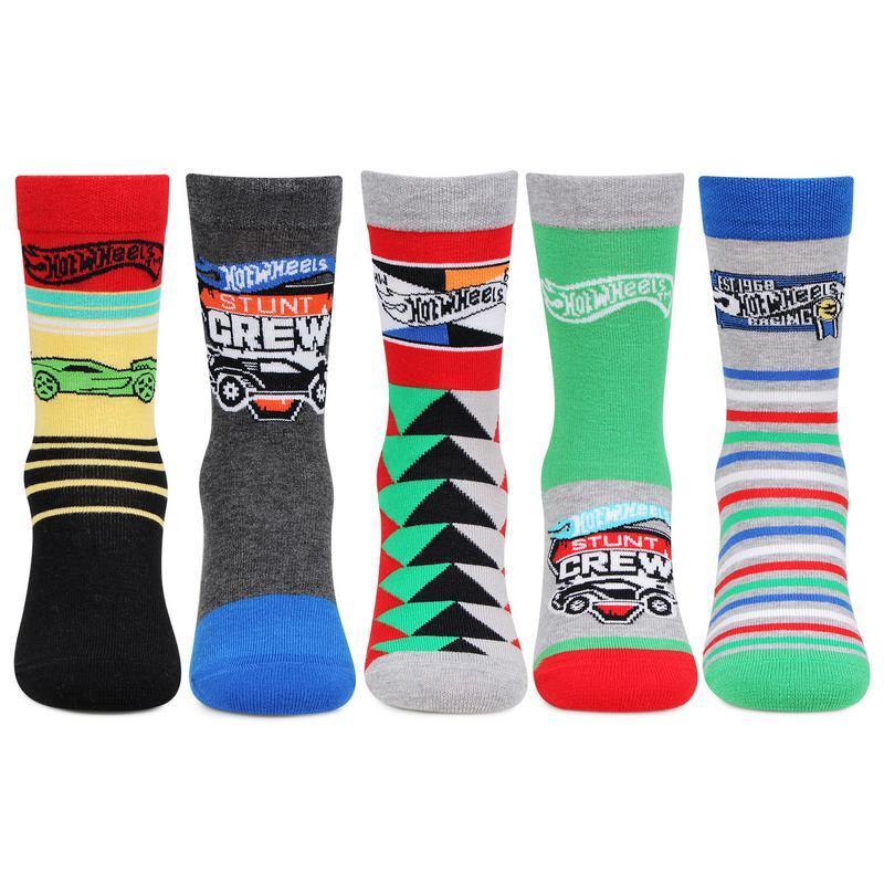 Hot Wheels Kids Fancy Crew Length Socks