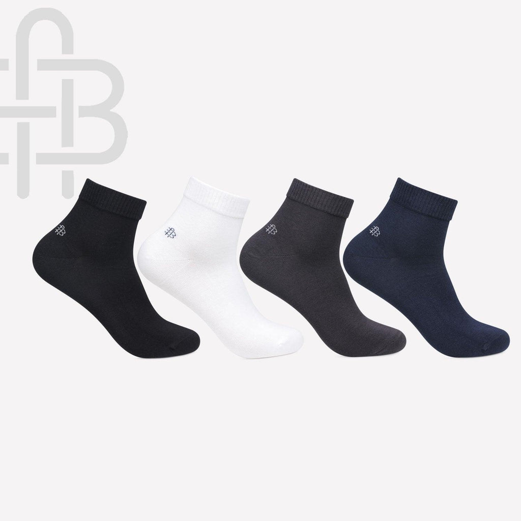 Men Club Class Multi-Pack Ankle Socks- Pack of 4
