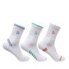 men white sports socks in crew length