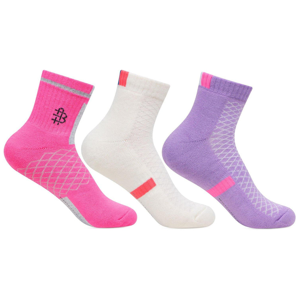 Women's Fashion Multicoloured Cotton Socks (Abstract Pattern)- Pack Of 3 - Bonjour Group