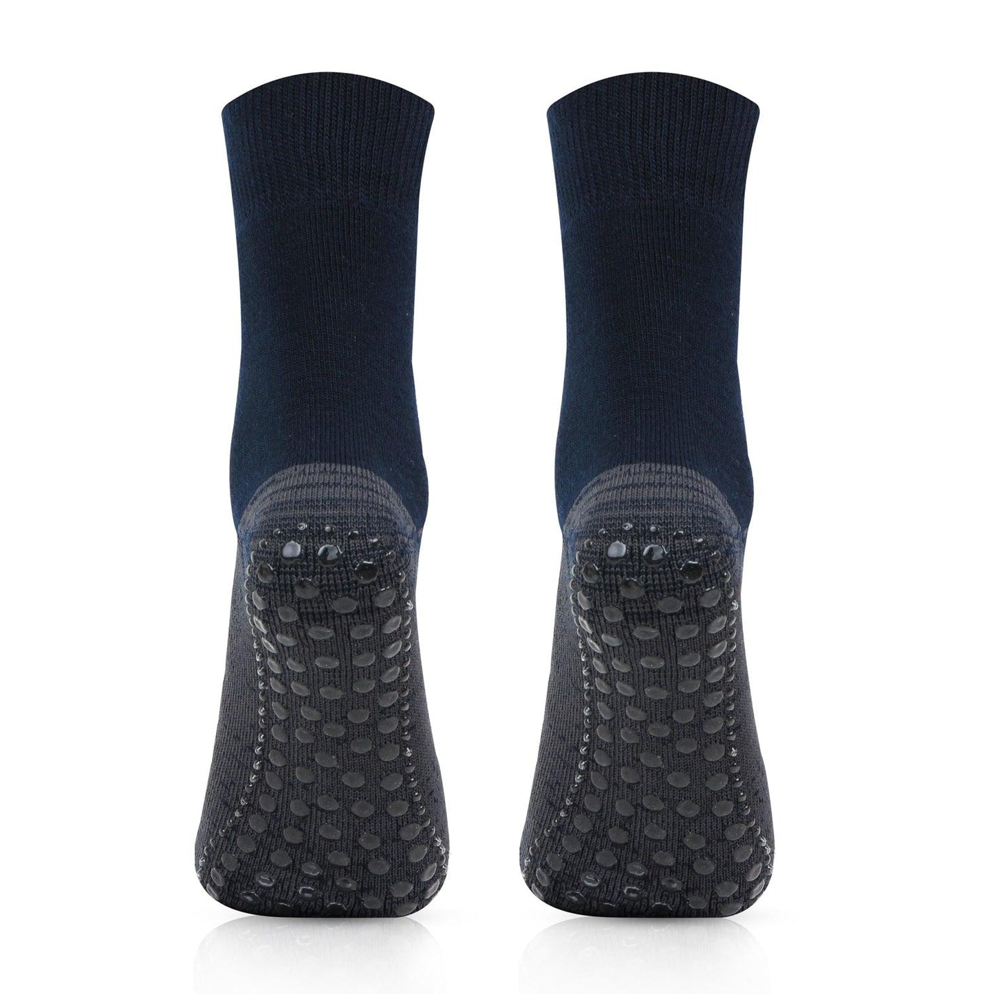 Woolen Gripper (Anti-Skid) Indoor Socks for Men (Color:- Navy Blue)