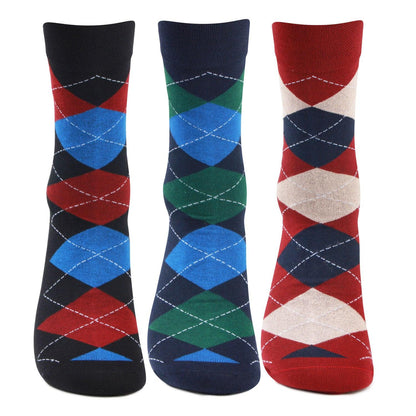 Men Argyle Designer Signature Socks