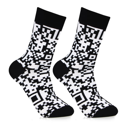 Premium Scan Me Crew Formal Socks For Men