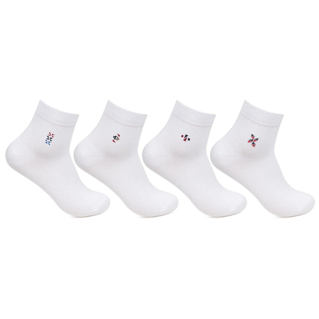 Men's Cotton White Centre Motif Socks