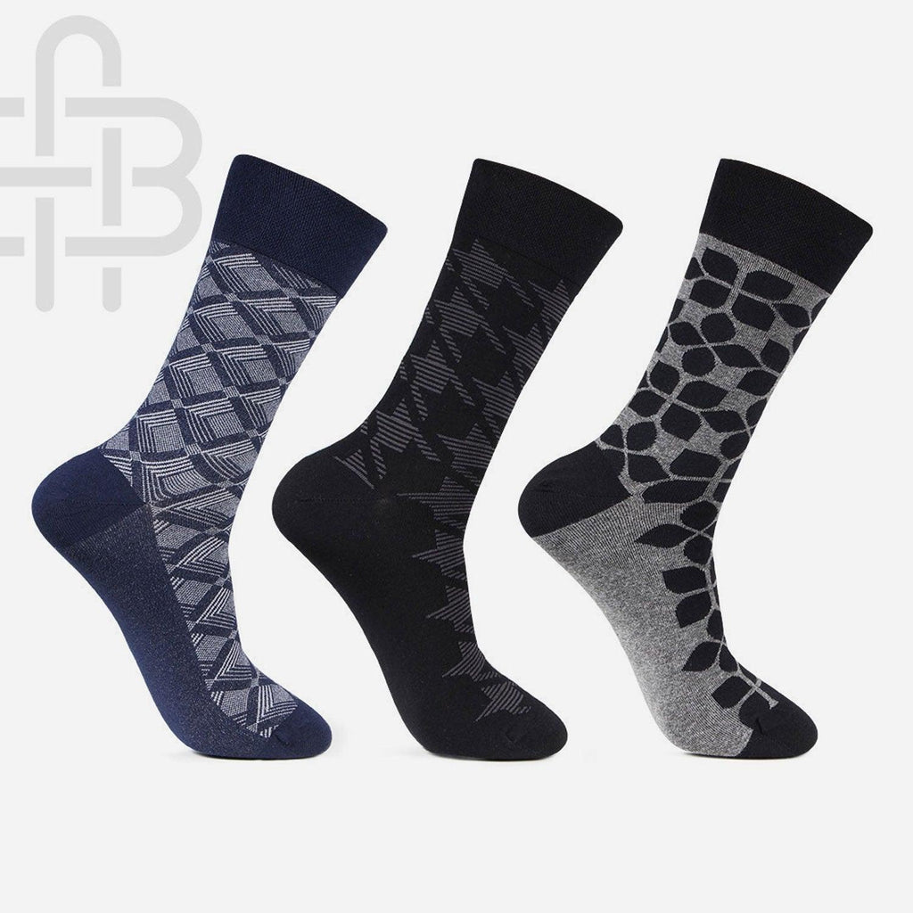 Office Socks Men Formal Full Length Office Socks - Pack Of 3 – BONJOUR