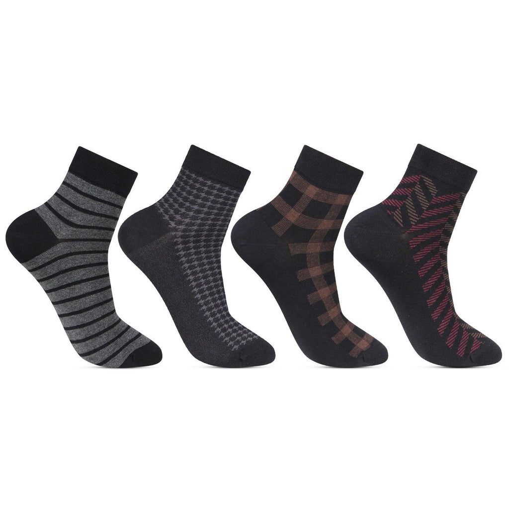Men Ankle Length Fashion Socks - Pack Of 4