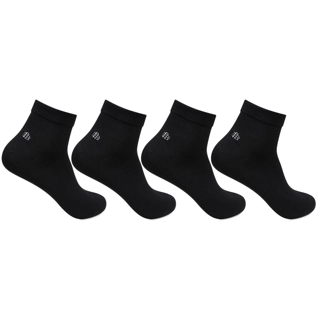 Men's Club Class Black Ankle Socks - Pack of 4 - Bonjour Group