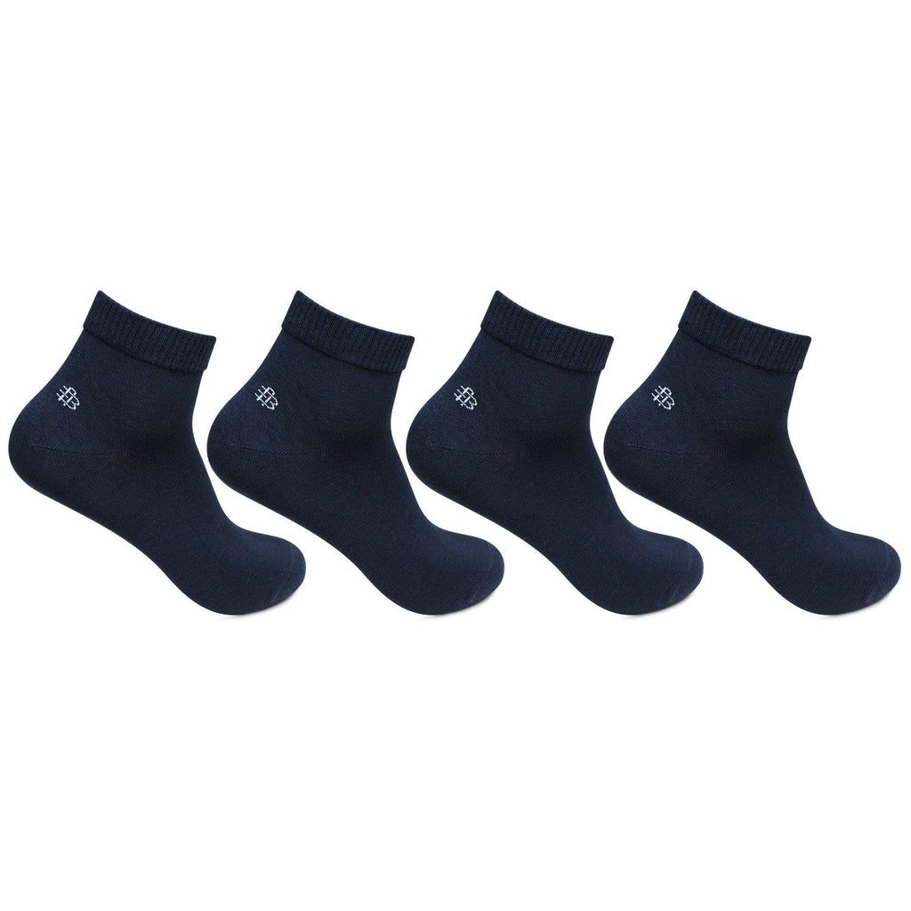 Men's Club Class Navy Multi-pack Ankle Socks - Pack of 4 - Bonjour Group