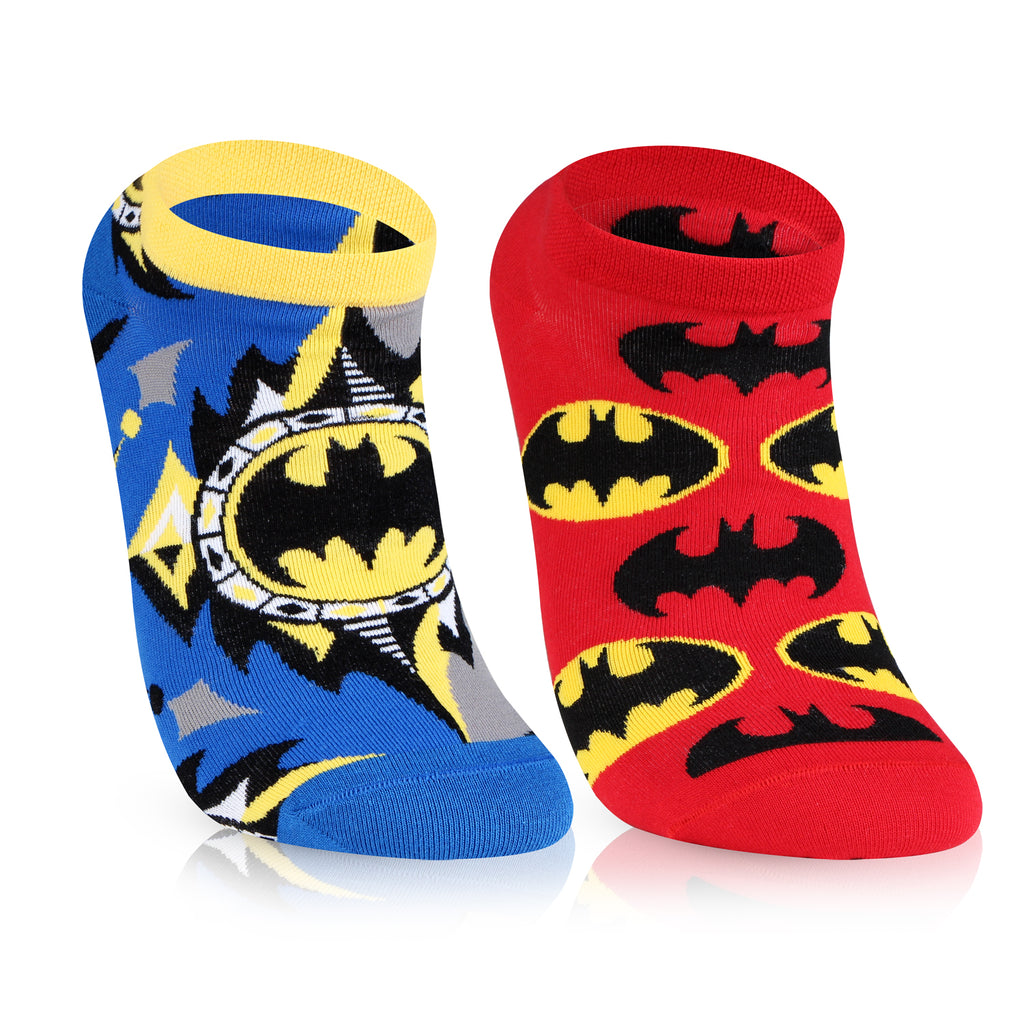 Bonjour Batman Unisex Secret-Length Cotton Socks - Pack of 2