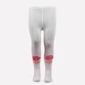 Barbie Printed Knitted Tights For Baby Girls - Ivory