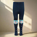 Doraemon Printed Knitted Tights For Baby Girls & Baby Boys (Airforce)