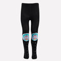 Doraemon Printed Knitted Tights For Baby Girls & Baby Boys (Black)