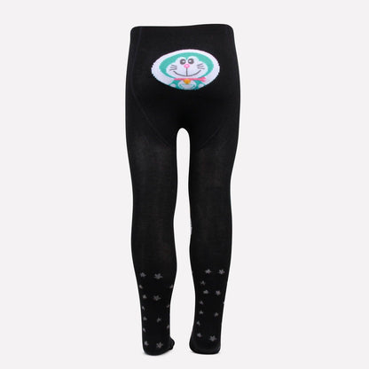 Doraemon Printed Cotton  Tights For Baby Girls & Baby Boys - Black
