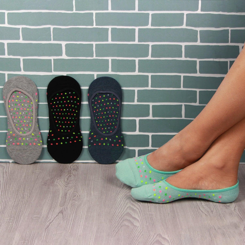 Women Multicolored Cotton Loafer Socks- Pack of 4 – BONJOUR