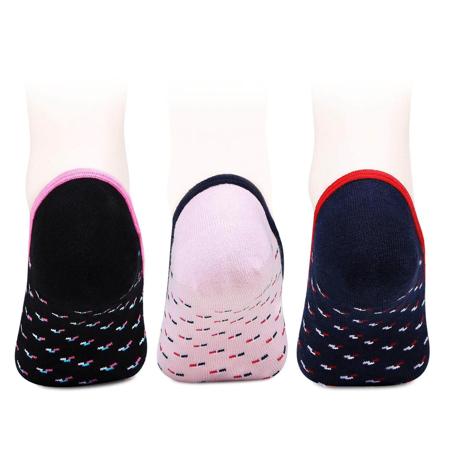 Hush Puppies Women's  Multicolored Loafer Socks - Pack of 3 - Bonjour Group
