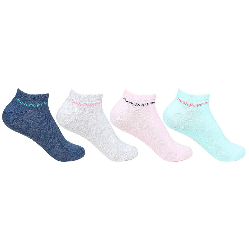 Hush Puppies Women's Cotton Low Ankle Socks - Pack of 4 - Bonjour Group