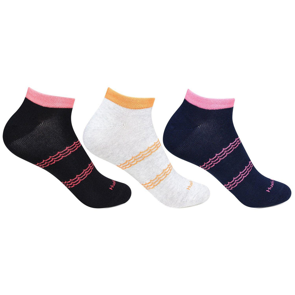 Hush Puppies Women's Cotton Low Ankle Socks - Pack of 3 - Bonjour Group