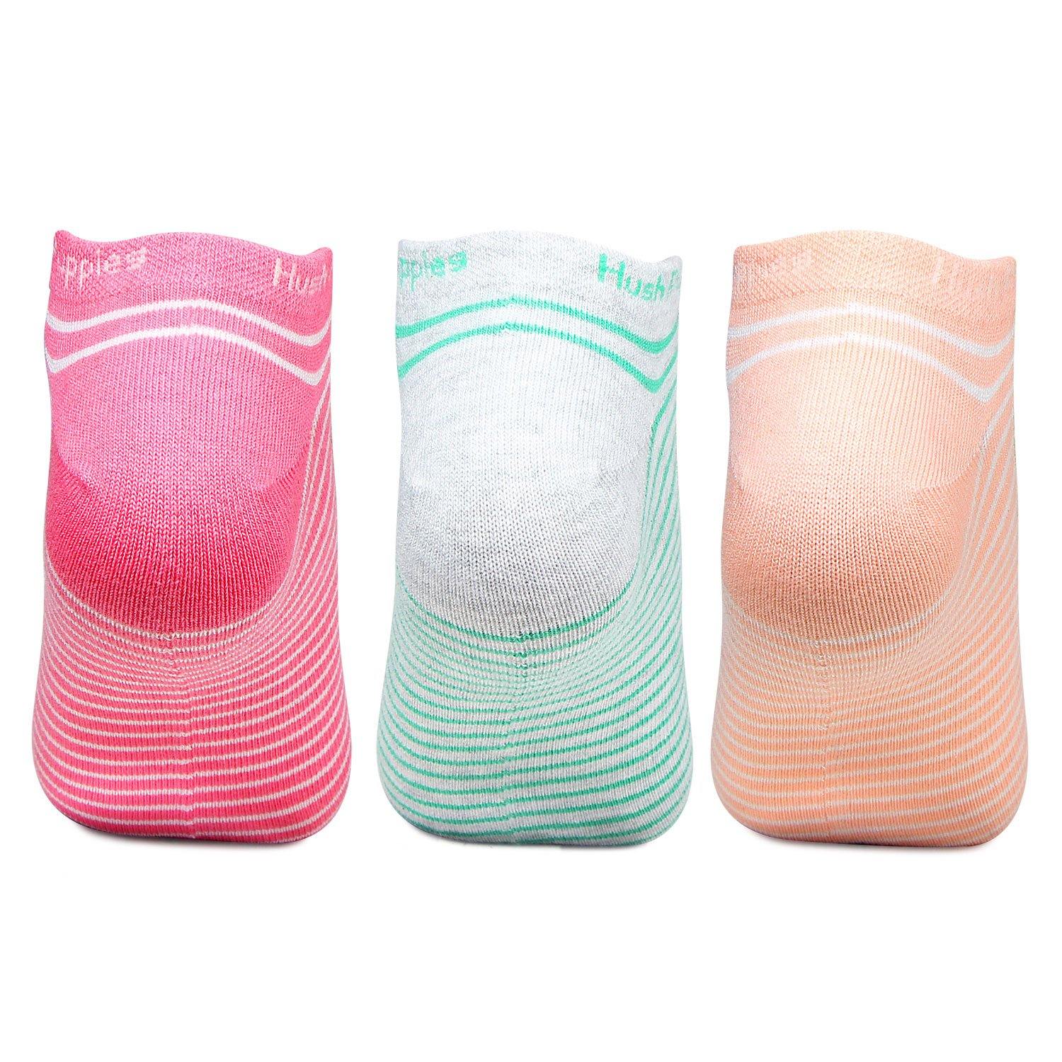 Hush Puppies Women's Stripe Low Ankle Socks - Pack of 3 - Bonjour Group