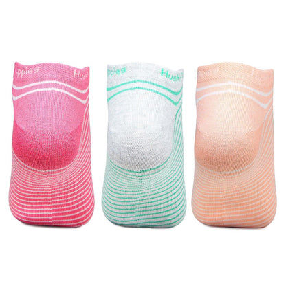 Hush Puppies Women's Stripe Low Ankle Socks - Pack of 3 - Bonjour Group
