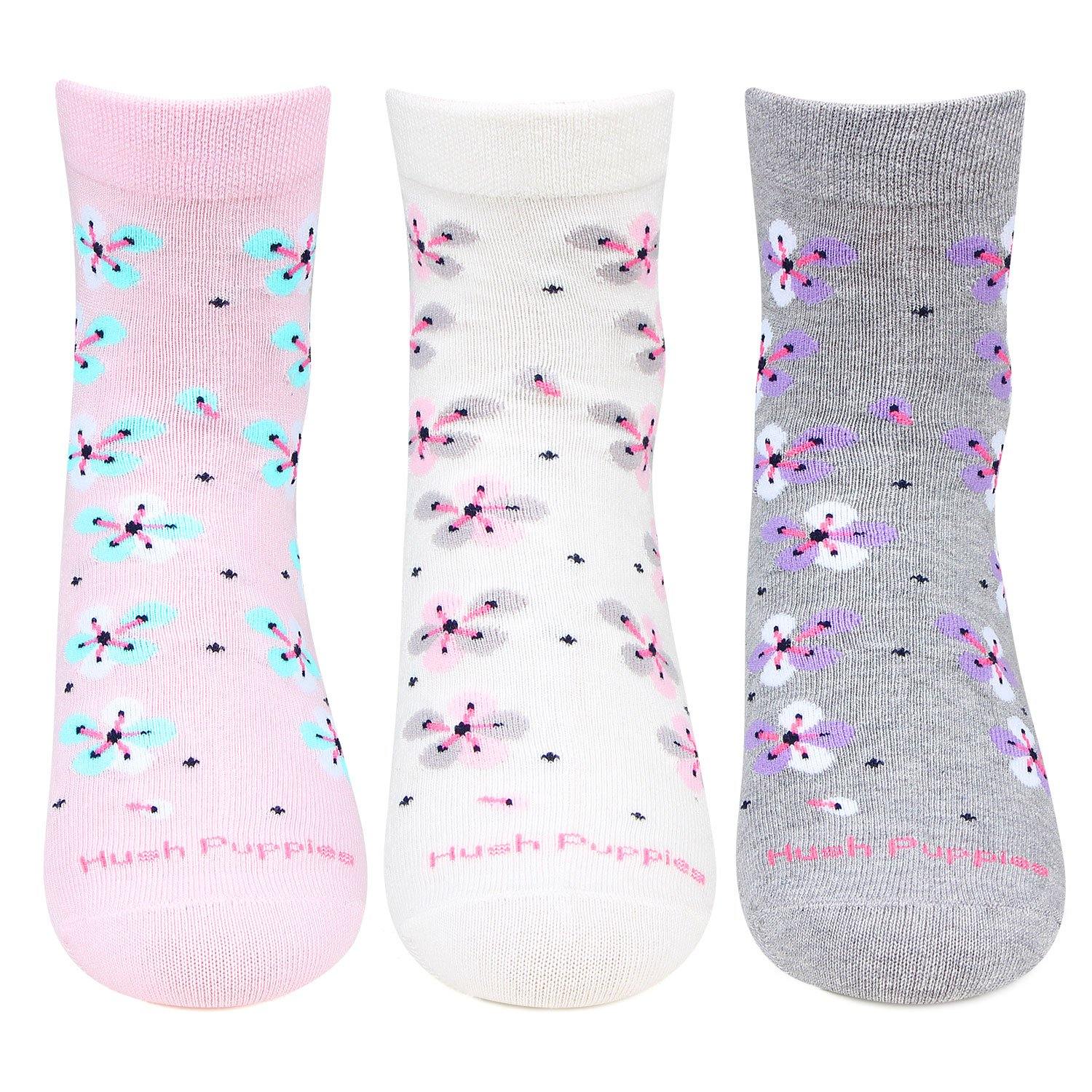 Hush Puppies Women's Floral Ankle Socks - Pack of 3 - Bonjour Group