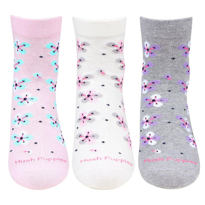 Hush Puppies Women's Floral Ankle Socks - Pack of 3 - Bonjour Group