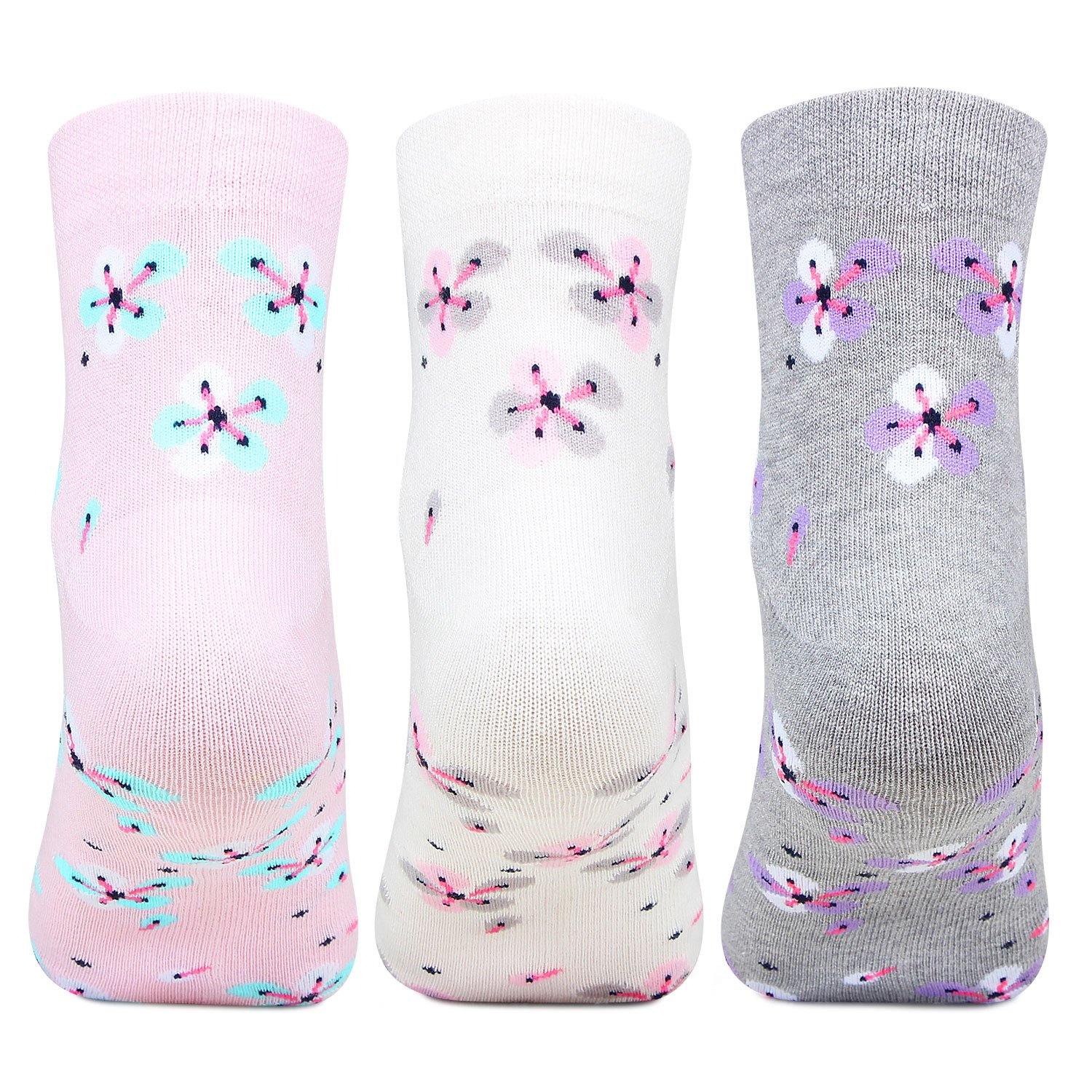 Hush Puppies Women's Floral Ankle Socks - Pack of 3 - Bonjour Group