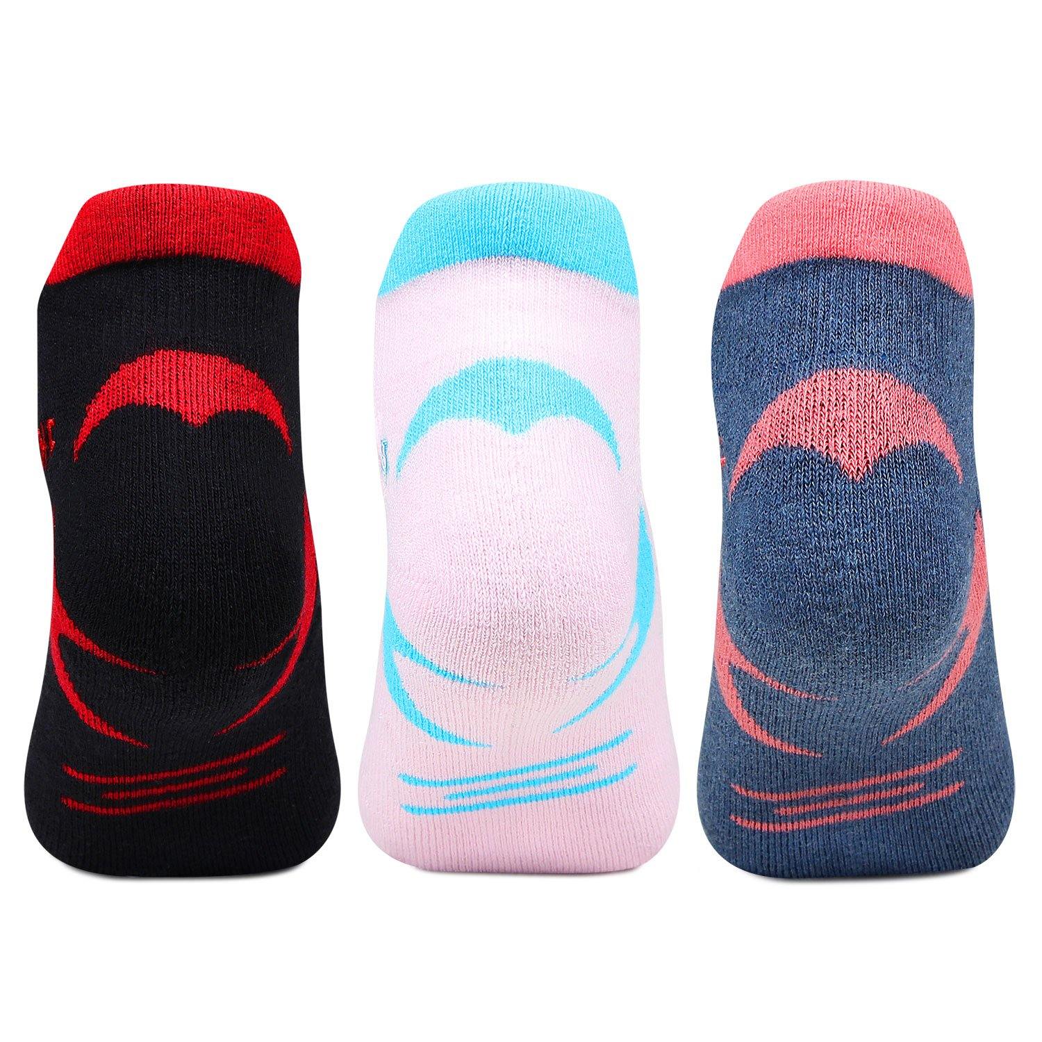 Hush Puppies Women's Multicolored Cushioned Ankle Socks - Pack of 3 - Bonjour Group