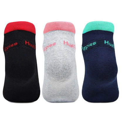 Hush Puppies Women's  Multicolored Cushioned Ankle Socks - Pack of 3 - Bonjour Group