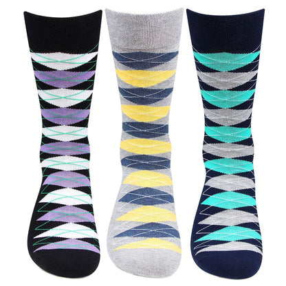 Hush Puppies Men's Multicolored Crew Socks -  Pack of 3 - Bonjour Group