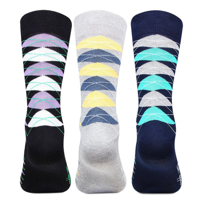 Hush Puppies Men's Multicolored Crew Socks -  Pack of 3 - Bonjour Group