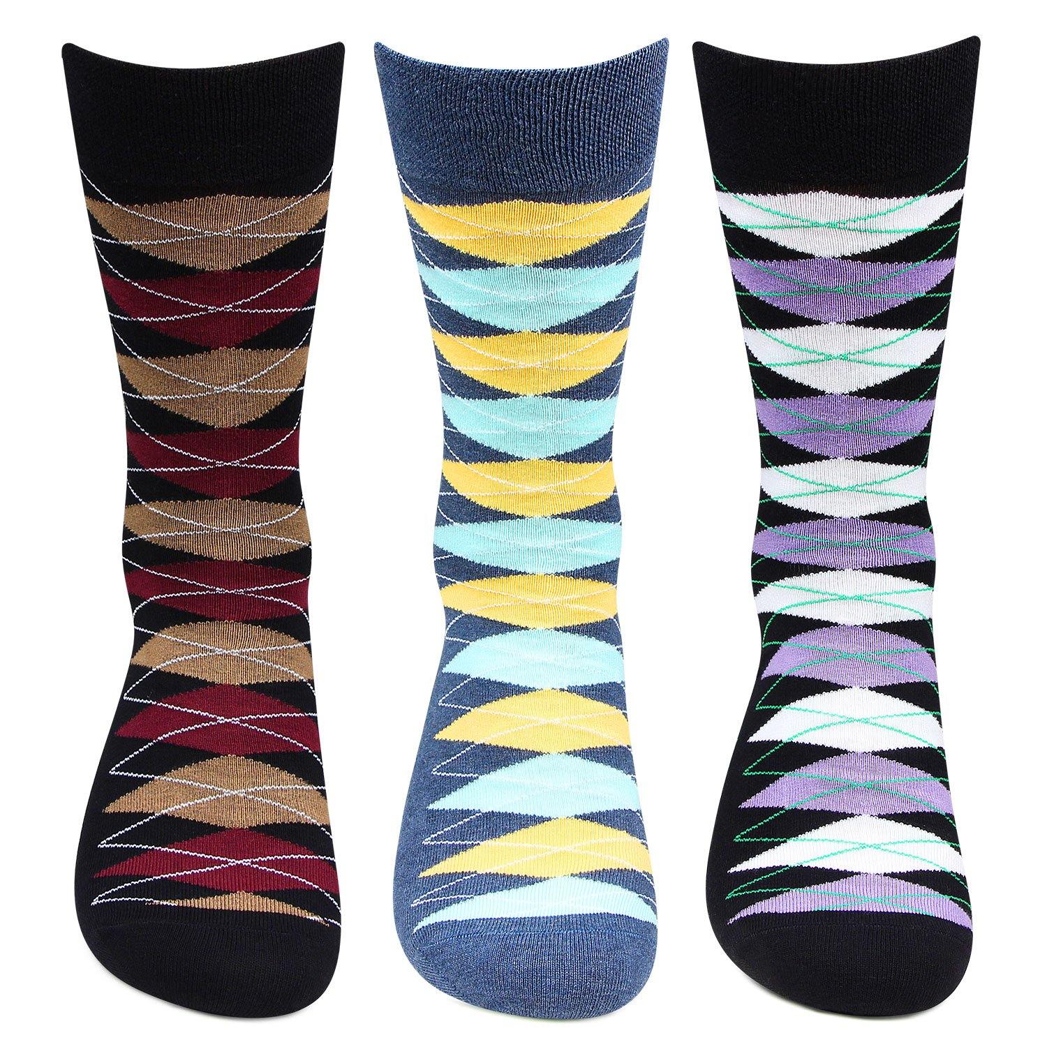Hush Puppies Men's Multicolored Crew Socks - Pack of 3 - Bonjour Group