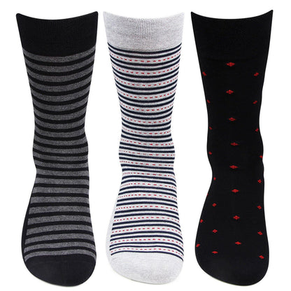 Hush Puppies Men's Multicolored Crew Socks -  Pack of 3 - Bonjour Group