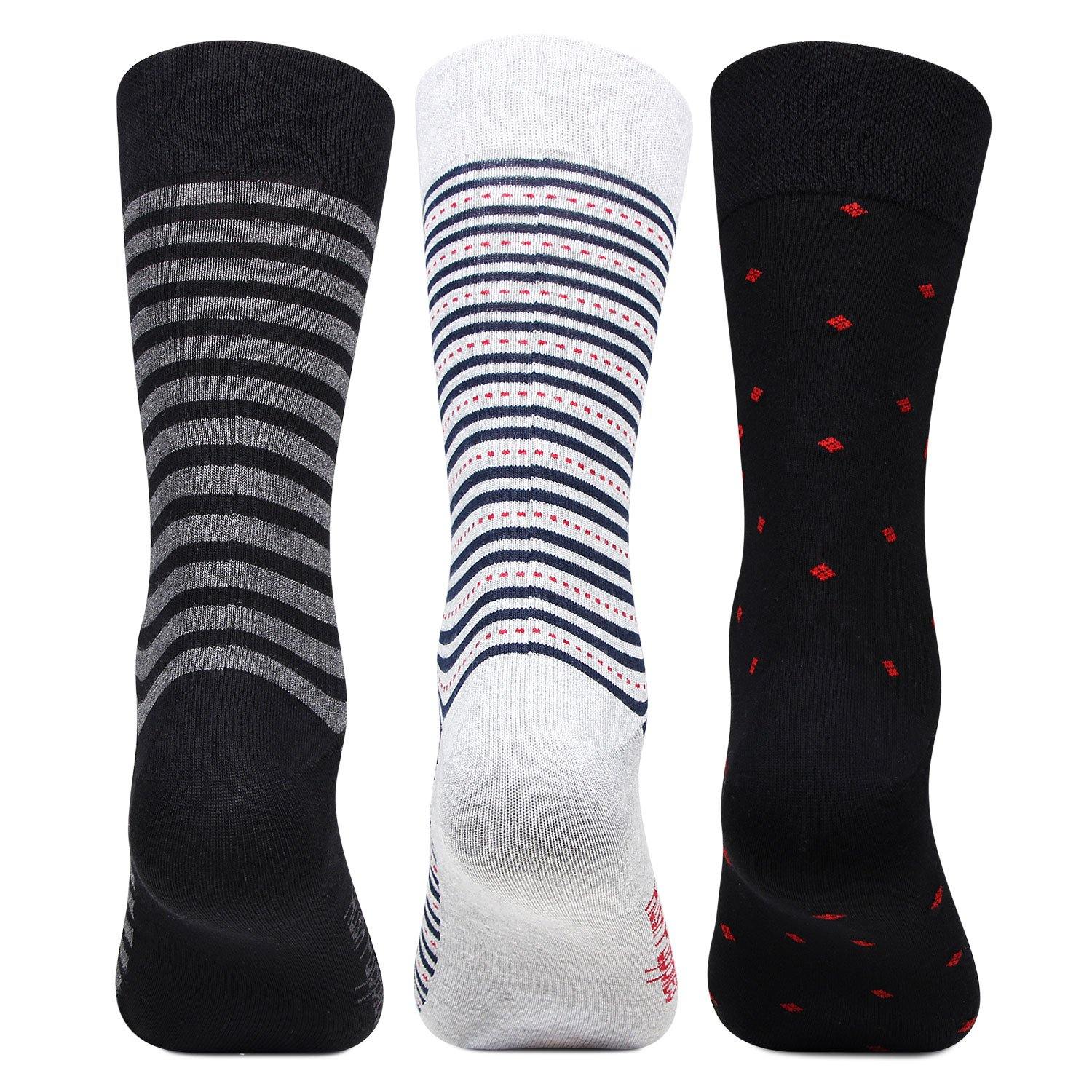 Hush Puppies Men's Multicolored Crew Socks -  Pack of 3 - Bonjour Group