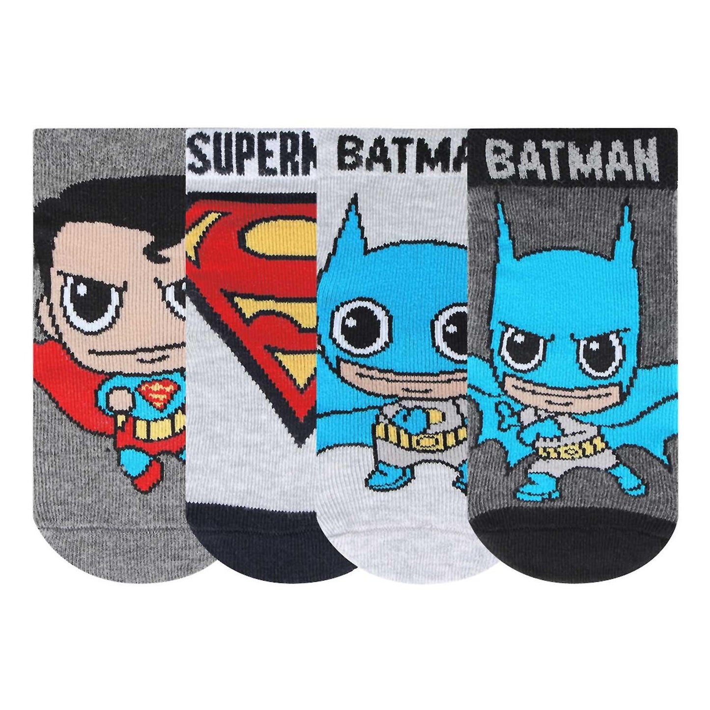 Chibi Batman & Superman Baby Socks 