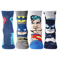 Superman Batman Crew Socks for Kids - Pack of 4