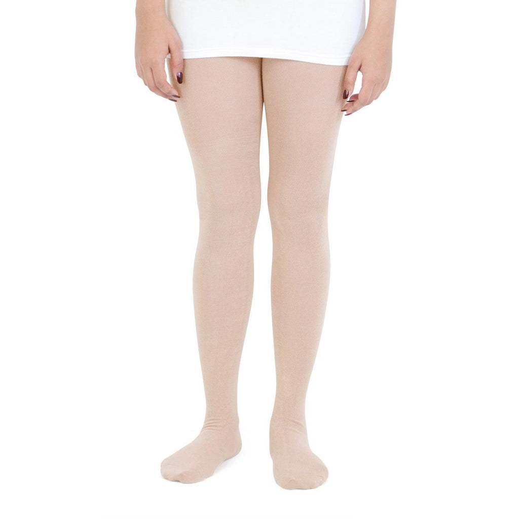 Plain Knitted Tights For Girls In Skin Color-bt4050 – BONJOUR