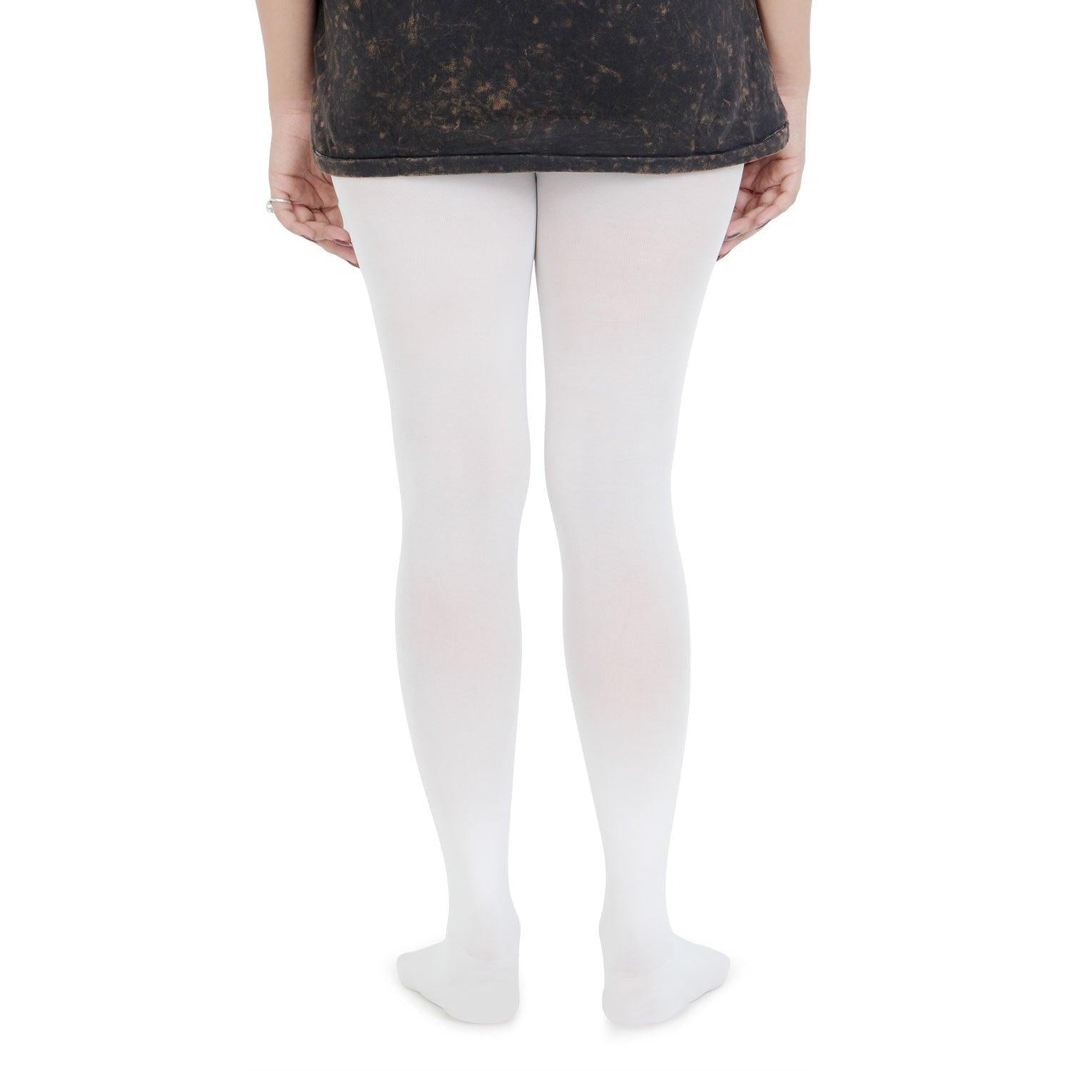 Plain Knitted Tights For Girls White – BONJOUR