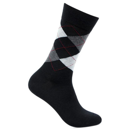 Men's Black Classic Argyle Woolen Socks