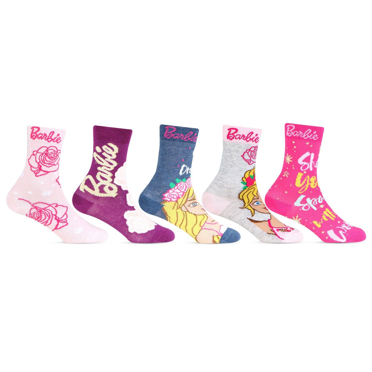 Barbie Socks For Girls -Pack Of 5 – BONJOUR