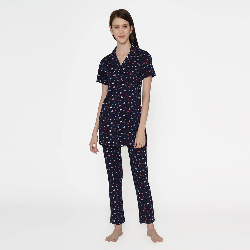Regular Fit Casual Women's Lounge wear Set-Tee With Lower - Bonjour Group