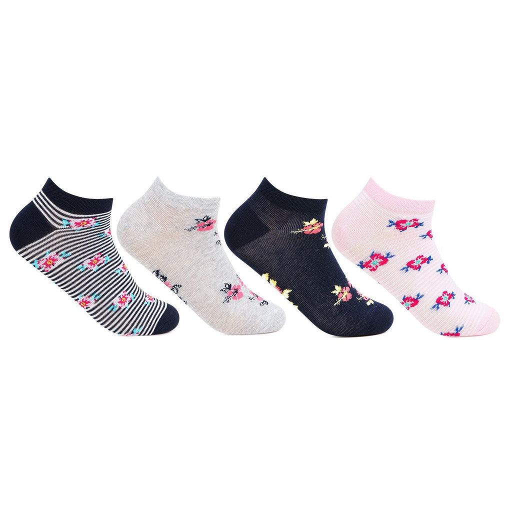 Fashion Secret- Length Cotton Socks For Girls-Pack Of 4 - Bonjour Group