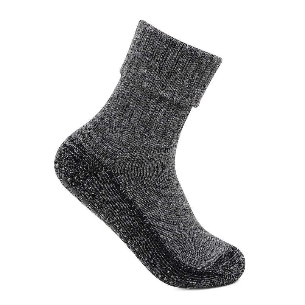 Women's Woolen Anti-Skid Indoor Socks - Anthra – BONJOUR