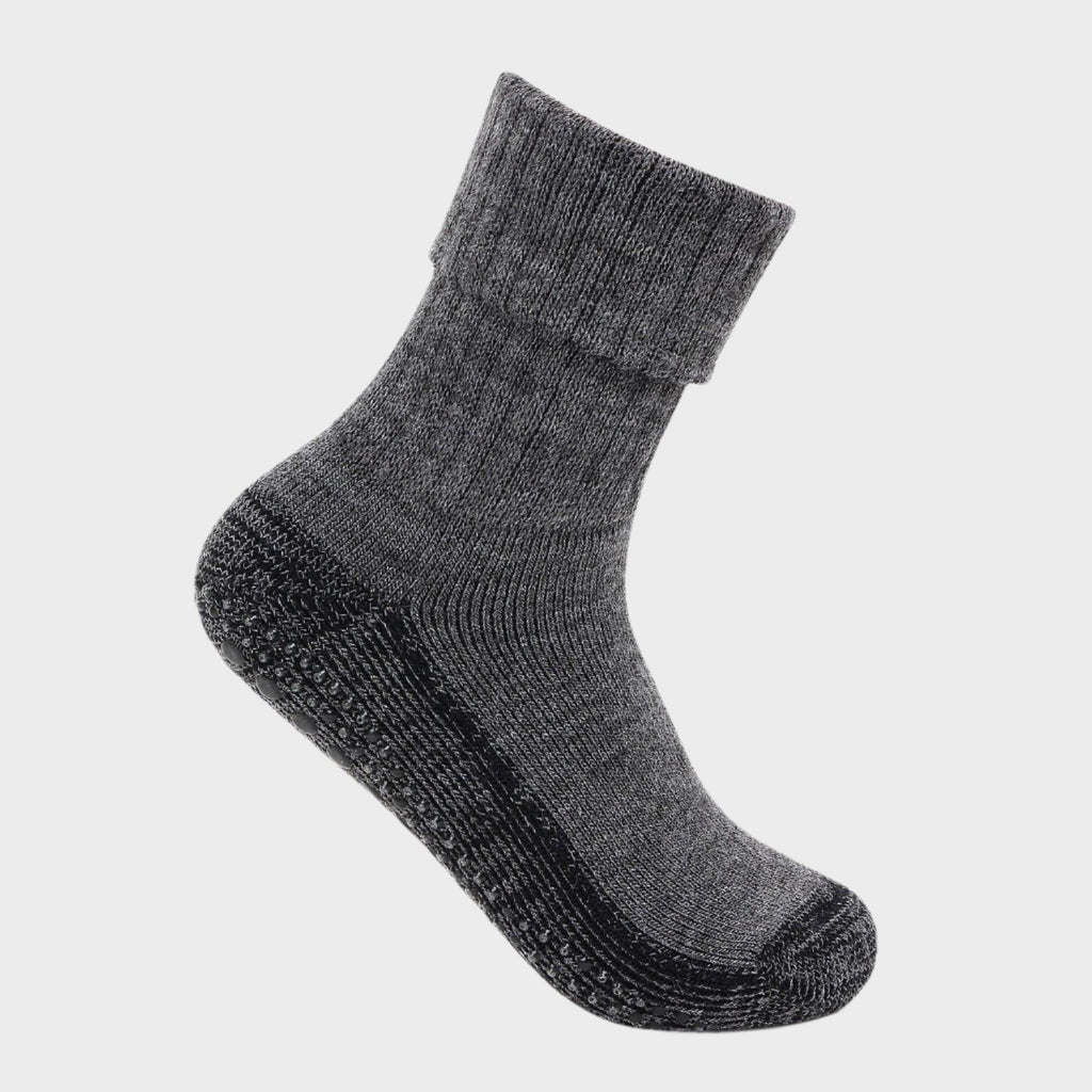 Women's Woolen Anti-Skid Indoor Socks - Anthra – BONJOUR