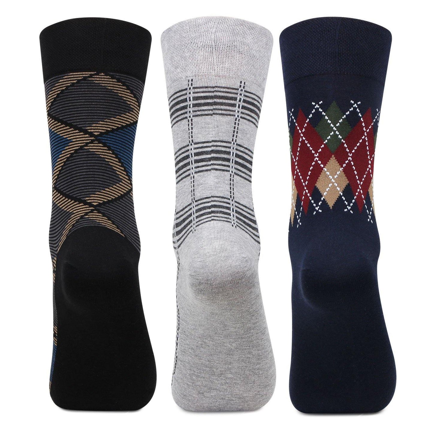 Men Formal Full Length Business/ Office Socks - Pack Of 3