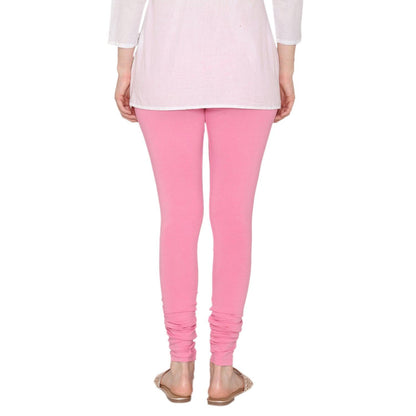Ladies Women's Cotton  Churidar Legging - Light Pink