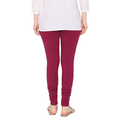 Women's Cotton  Churidar Legging - Violet