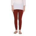 Women's Cotton Churidar Leggings (Free Size) - Maroon