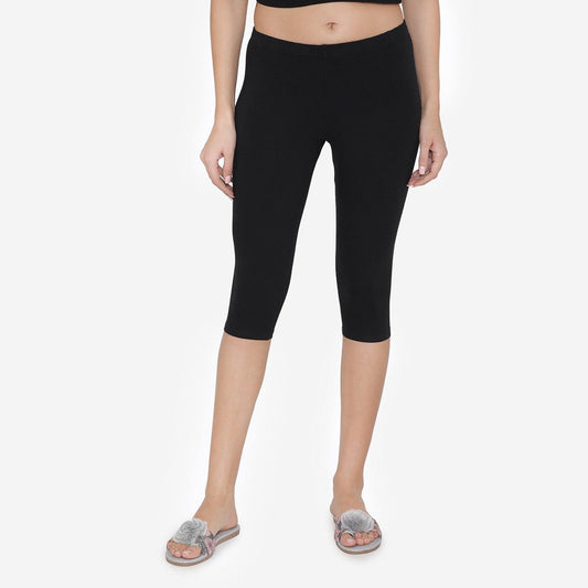 Women's Comfy Classy Capri Leggings - Black - Bonjour Group