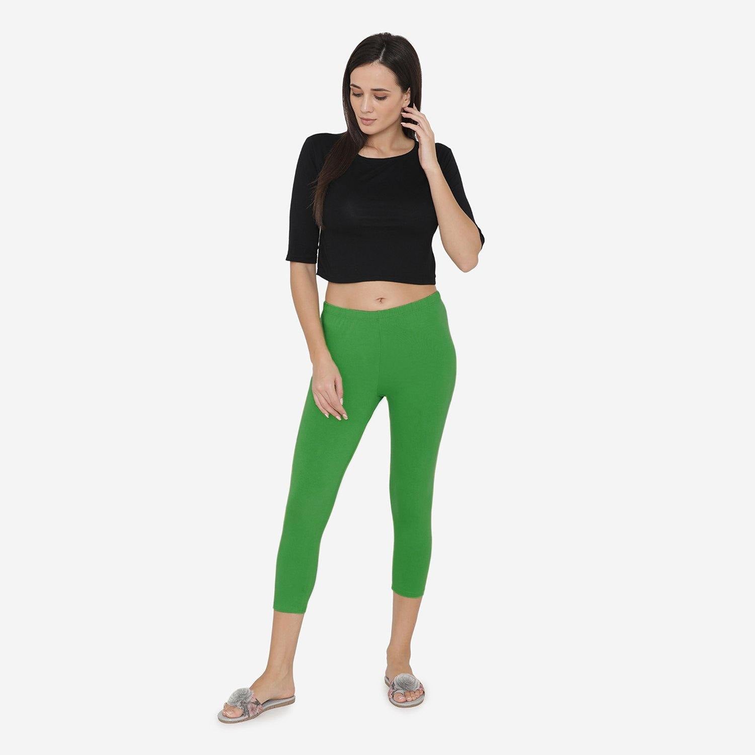 Women's Comfy Classy Capri Leggings - Rich Green - Bonjour Group