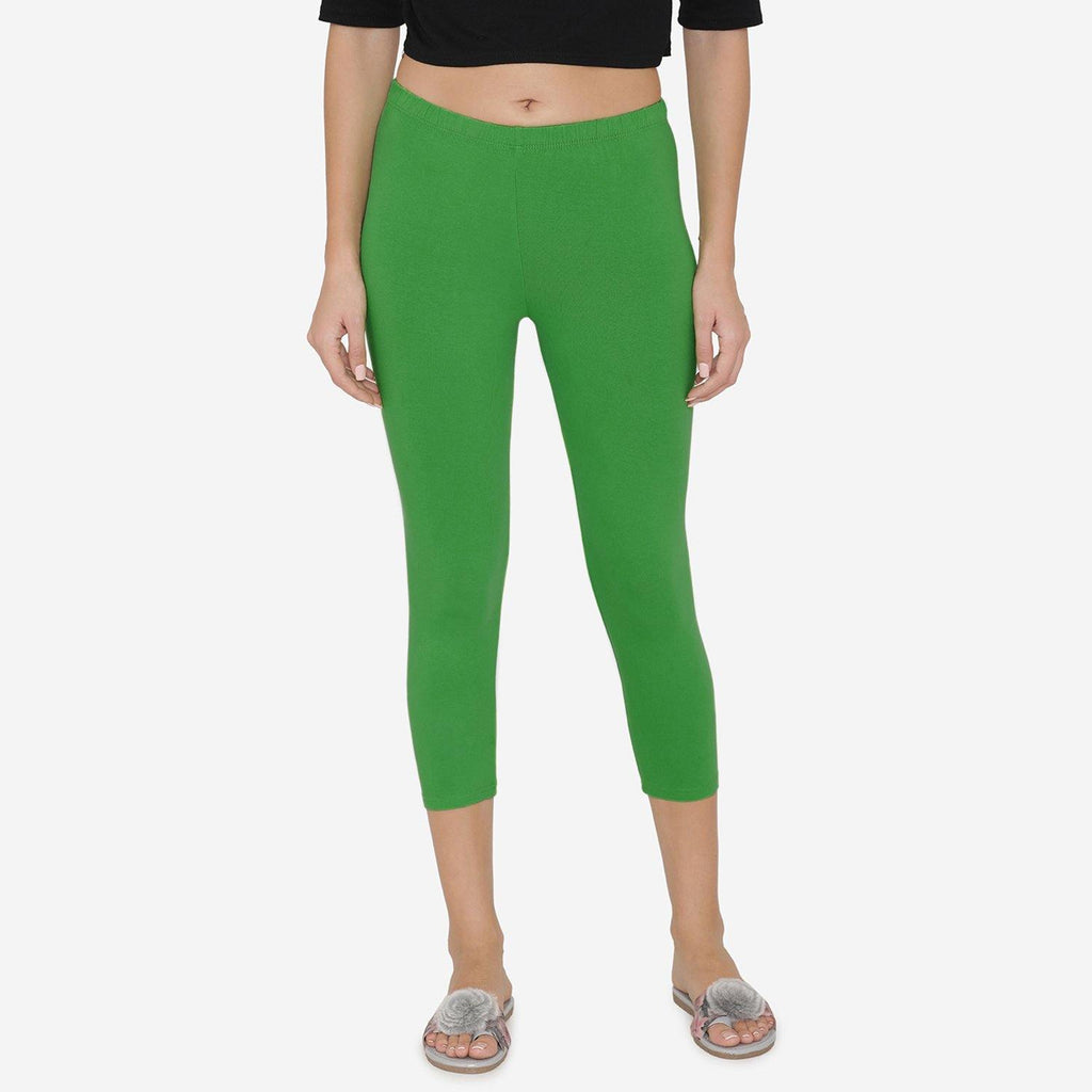 Women's Comfy Classy Capri Leggings - Rich Green - Bonjour Group